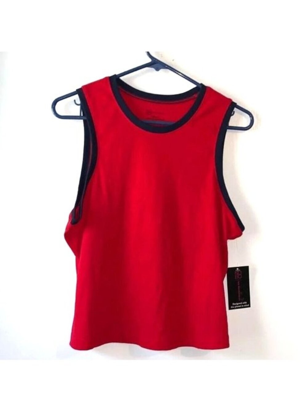 No Boundaries Mens Red Contrast High Neck Tank Top Size XXXL
